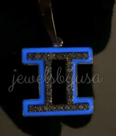 Pre-owned Nsg Trendy Glow In Dark 2.2 Ct D/vvs Moissanite Men's Customize Pendant 925 Silver In White