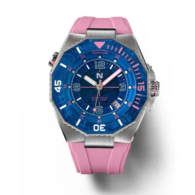 Nsquare Diver Automatic Blue Dial Ladies Watch G0475-n27.6 In Pink