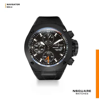 Nsquare Navigator Chronograph Quartz Black Dial Men's Watch G0425-n03.4