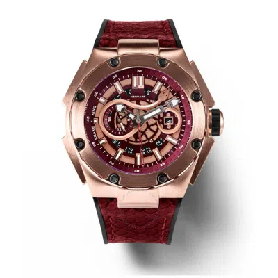 Nsquare Snake King Automatic Red Dial Men's Watch G0471-n10.1 In Burgundy