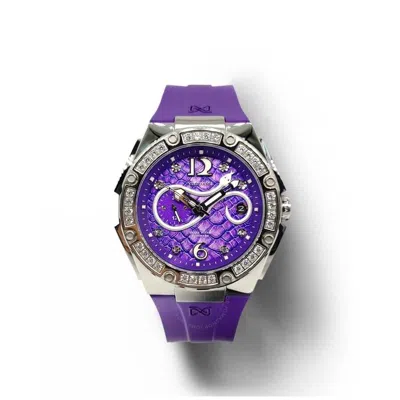 Nsquare Snake Queen Automatic Purple Dial Ladies Watch L0472-n48.7 In Purple/silver Tone