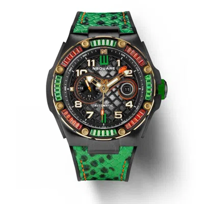 Nsquare Snake Special Automatic Black Dial Men's Watch G0473-n51.5 In Green