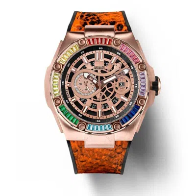 Nsquare Snake Special Automatic Rose Gold Dial Men's Watch G0473-n51.9 In Pink/orange/rose Gold Tone/gold Tone