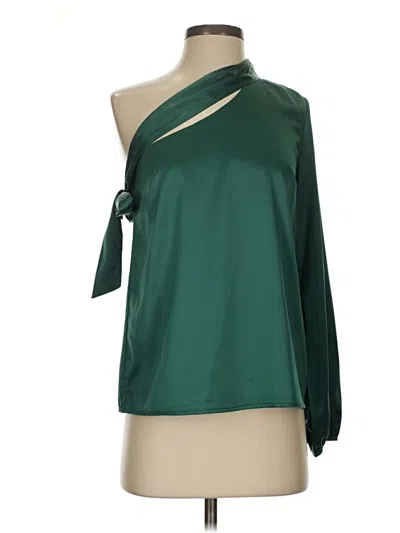Pre-owned Nsr 3/4 Sleeve Blouse In Green