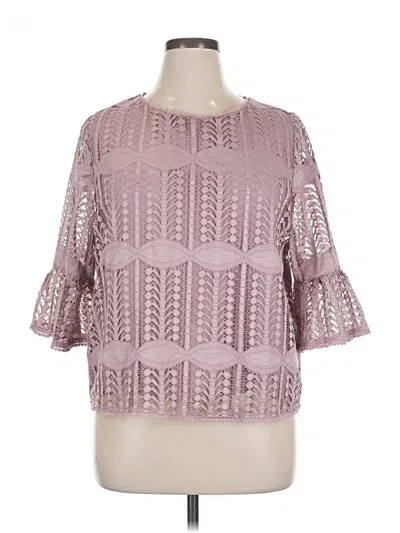 Pre-owned Nsr 3/4 Sleeve Blouse In Pink