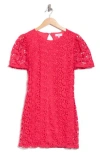 Nsr Angelique Puff Sleeve Lace Minidress In Pink