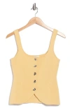 Nsr Button Front Sweater Tank In Yellow
