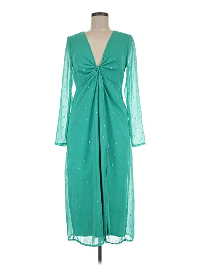 Pre-owned Nsr Casual Dress In Teal