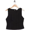 Nsr Cotton Eyelet Shell In Black
