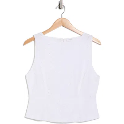 Nsr Cotton Eyelet Shell In White