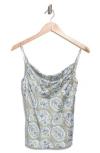 Nsr Cowl Neck Camisole In Blue