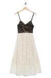 Nsr Crochet Stretch Lace Midi Dress