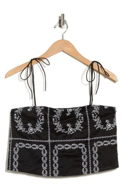 Nsr Embroidered Tank Top In Black