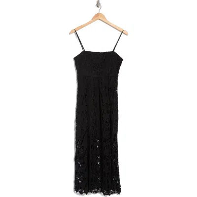 Nsr Floral Lace Midi Dress