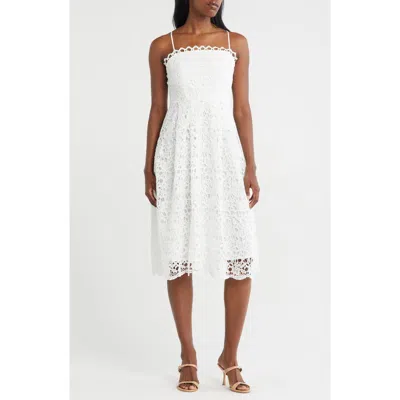 Nsr Floral Lace Midi Dress