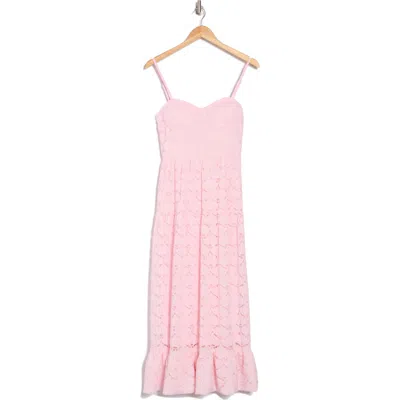 Nsr Lace Bustier Midi Dress