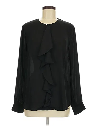 Pre-owned Nsr Long Sleeve Blouse In Black