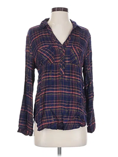 Pre-owned Nsr Long Sleeve Blouse In Blue