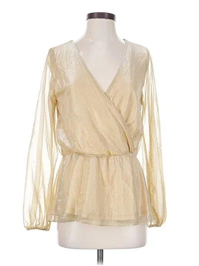 Nsr Long Sleeve Blouse In Gold