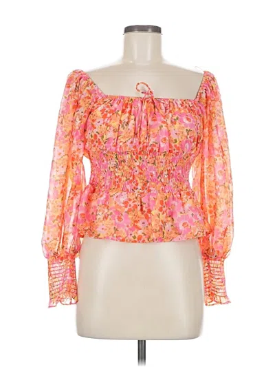 Pre-owned Nsr Long Sleeve Blouse In Pink