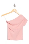 Nsr One Shoulder Top In Pink