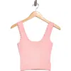 Nsr Scalloped Knit Tank In Pink