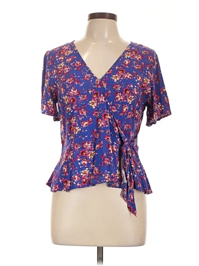 Pre-owned Nsr Short Sleeve Blouse In Blue