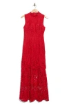 Nsr Sleeveless Guipure Lace Maxi Dress