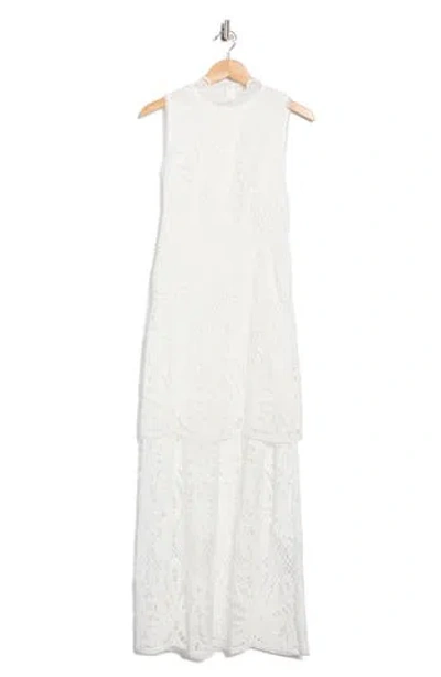 Nsr Sleeveless Guipure Lace Maxi Dress