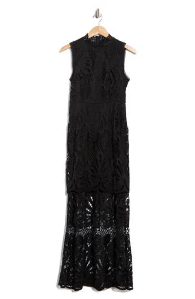 Nsr Sleeveless Guipure Lace Maxi Dress
