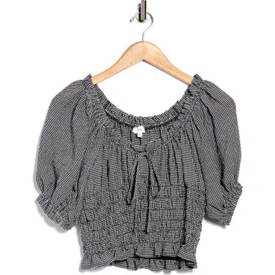 Nsr Smocked Bubble Sleeve Top