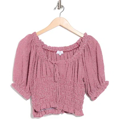 Nsr Smocked Bubble Sleeve Top