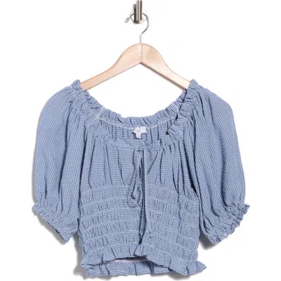 Nsr Smocked Bubble Sleeve Top