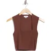 Nsr Square Neck Sleeveless Knit Top
