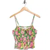 Nsr Strappy Smocked Camisole In Multi