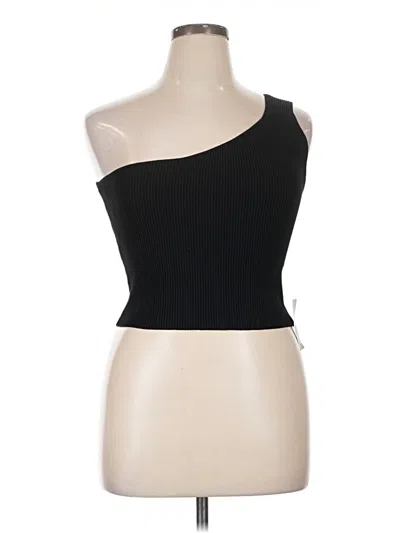 Pre-owned Nsr Tank Top Black One Shoulder Neckline Tops