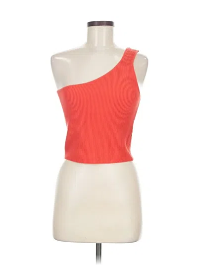 Pre-owned Nsr Tank Top Orange One Shoulder Neckline Tops