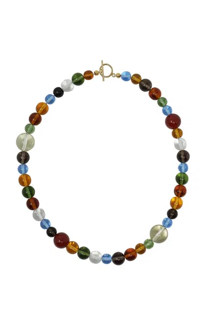 Nst Studio Glass Rainbow Necklace In Multi