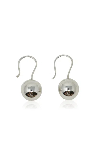 Nst Studio Sterling Silver Ball Droplet Earrings In Metallic