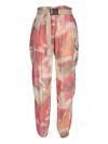 Nu Denmark Abstract Print Cargo Pants In Pink In Pink