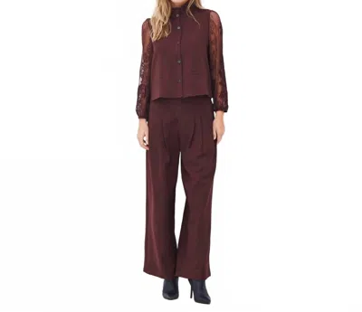 Nu Denmark Ariel Trousers In Grape In Brown