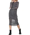 Nu Denmark Mesh Dress In Dark Grey In Grey