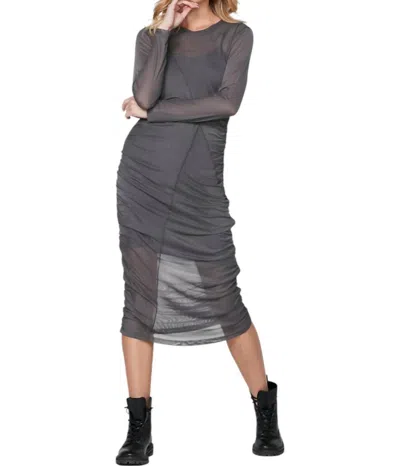Nu Denmark Mesh Dress In Dark Grey In Gray