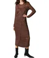 Nu Denmark Mesh Dress In Toffee Brown In Multi