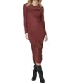 Nu Denmark Mesh Dress In Wine In Pink
