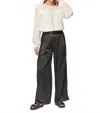 Nu Denmark Oana Wide Leg Trousers In Black In Black