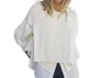Nu Denmark Tulipa Blouse Long Knit In Creme In Multi