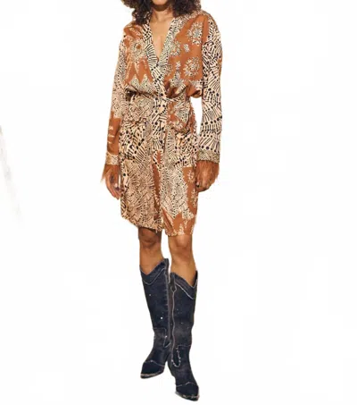 Nu Denmark Ubine Kimono In Multi In Brown