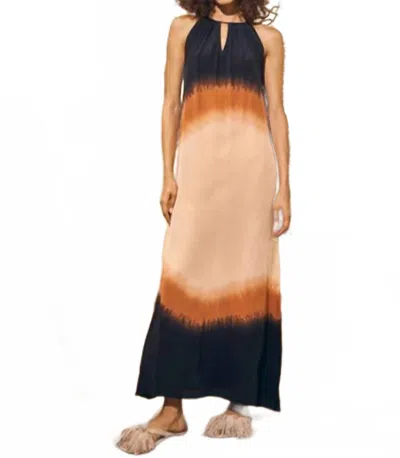 Nu Denmark Usiana Maxi Dress In Apricot In Multi