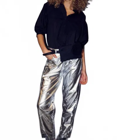 Nu Denmark Viola Button Up In Black In Multi